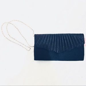 navy blue clutch purse